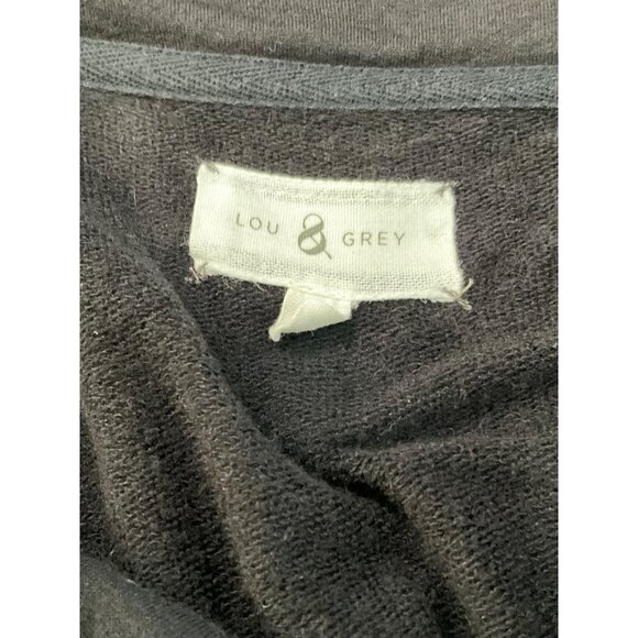 Anthropology Lou & Grey Women's Black Cowl Neck Long Sleeve Top Large Relaxed Fi - Picture 5 of 6